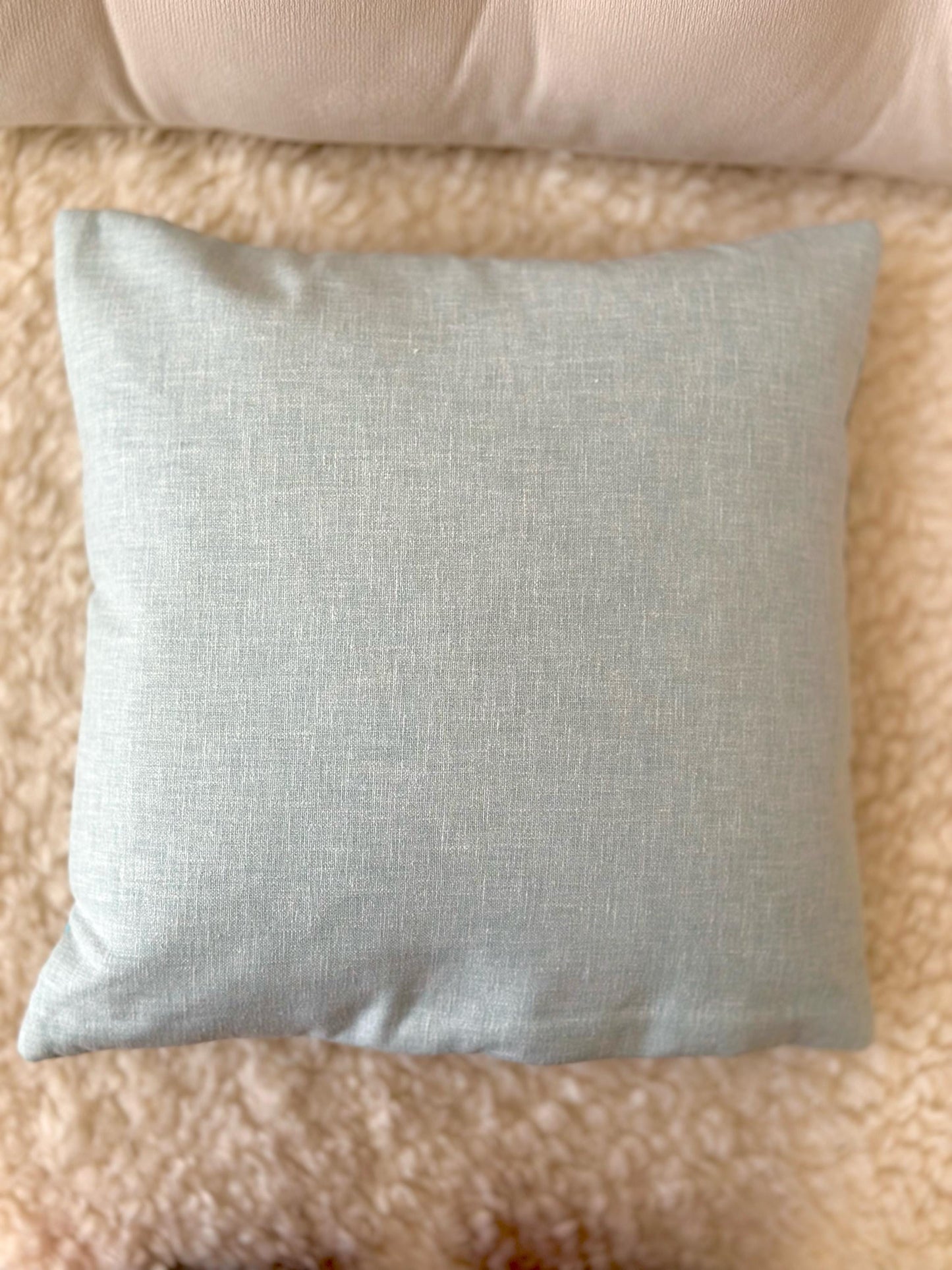 Set of TWO Plain Neutral Outdoor Garden Cushion Covers, Decorative Minimalist Pillow Cases, Cotton Cushion Covers with Zipper