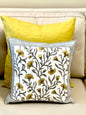 Floral Embroidery Cushion Cover, Decorative Sofa Pillow, Indian Embroidered Throw Pillow, Elegant Living Room Decor, Luxury Cushion Covers