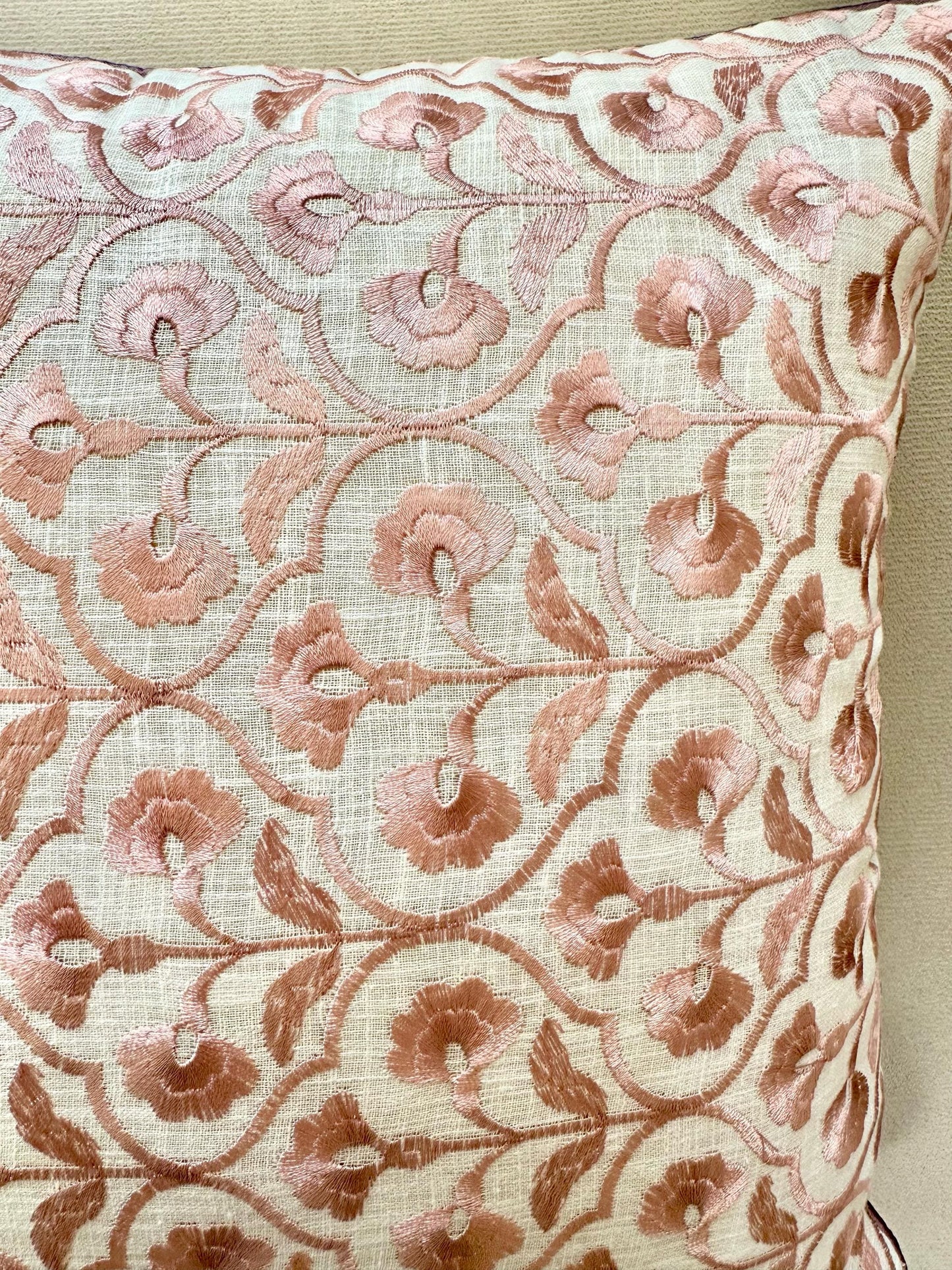 Handcrafted Blue Embroidered Cushion Covers, Spring Home Decor, Modern Minimalist Pillow Case, Decorative Throw Pillow, Living Room Pillow