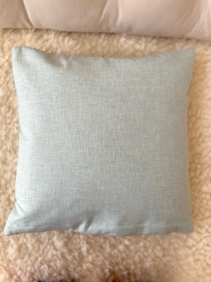 Set of TWO Plain Neutral Outdoor Garden Cushion Covers, Decorative Minimalist Pillow Cases, Cotton Cushion Covers with Zipper