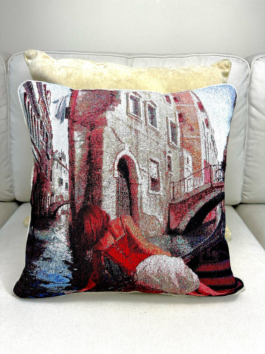Jacquard Tapestry Pillow Covers, Artistic Cushion Set for Vintage Cottagecore Decor, Farmhouse Rustic Sofa Throw Pillows, Boho Home Decor